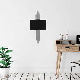 Opviq Lámpara de Pared Moderna Negro y Plata